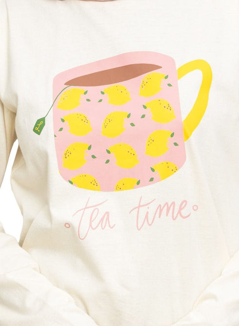 Creamy Printed Long - Sleeve Design 7 - Khotwh